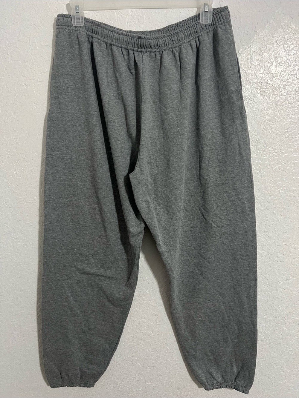 Athletic Works Sweatpants Mens 2XL Gray Joggers Elastic Waist Pockets #800